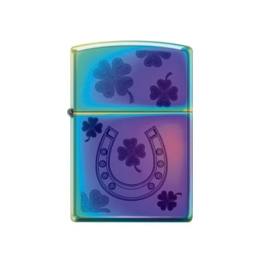 Zippo Horseshoe Clovers Design Spectrum Windproof Lighter